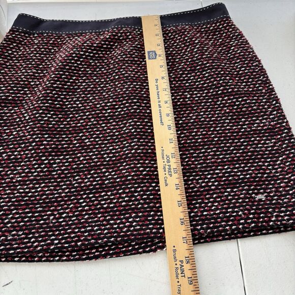 TOMMY HILFIGER Tweed Mini Skirt Blue Red Mix Lined - Picture 7 of 9